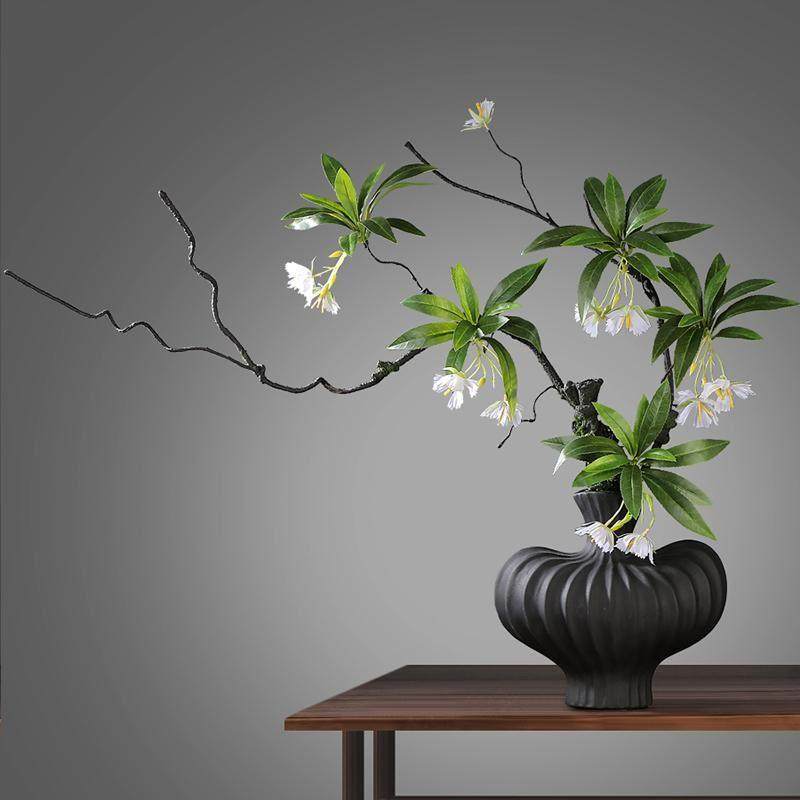 侘寂风假花绿植客厅玄关酒店高档装饰品餐桌仿真花瓶轻奢禅意摆件,家居饰品,仿真花/假花,淘宝优惠券,粉丝福利购,淘宝优惠卷