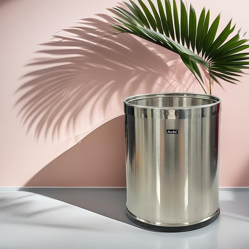 不锈钢垃圾桶商用酒店家用厨房洗手间办公室阻燃防火双层2025新款