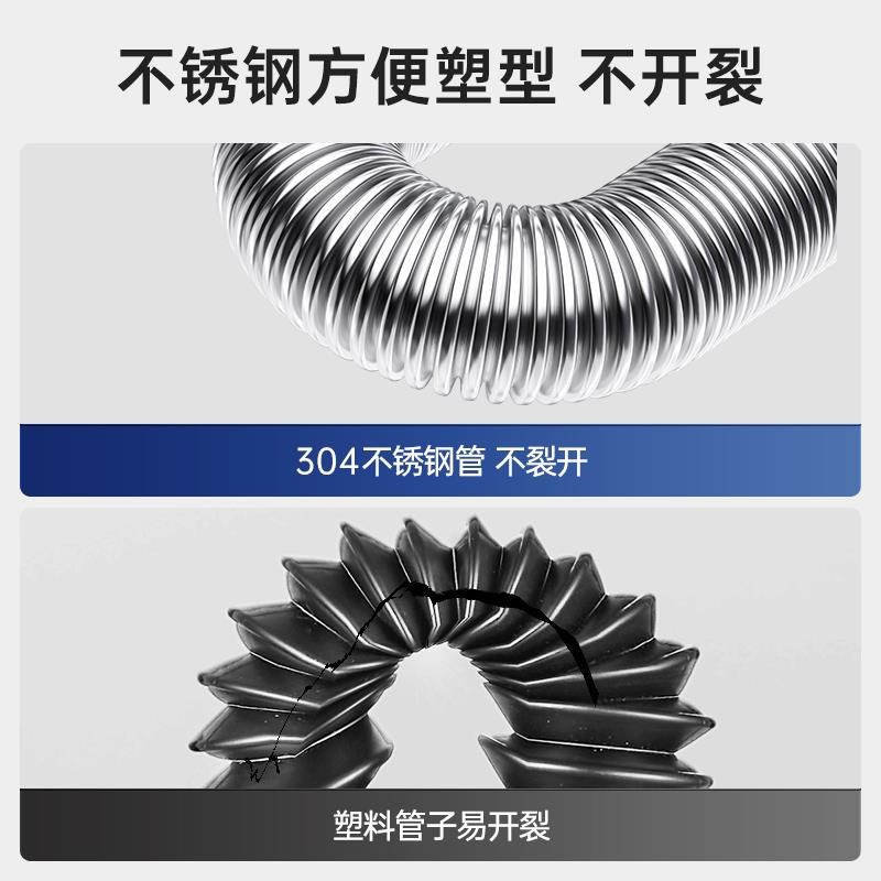 厨房水槽下水器管洗菜盆配件洗碗池水槽排水管不锈钢防臭神器套装