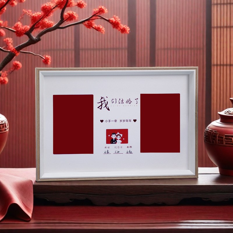 结婚证相框放结婚本婚姻登记照证件装裱婚姻情侣领证摆台礼物