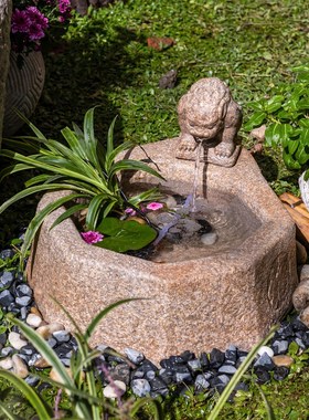 掬涵流水摆件貔貅喷泉造景中式招财庭院客厅鱼缸水景观桌面微景观