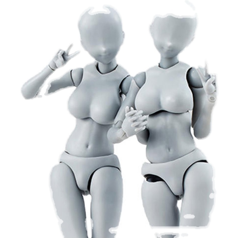 万代 SHF人体模型素体手办人偶可动画画绘画美术漫画写生素描男女