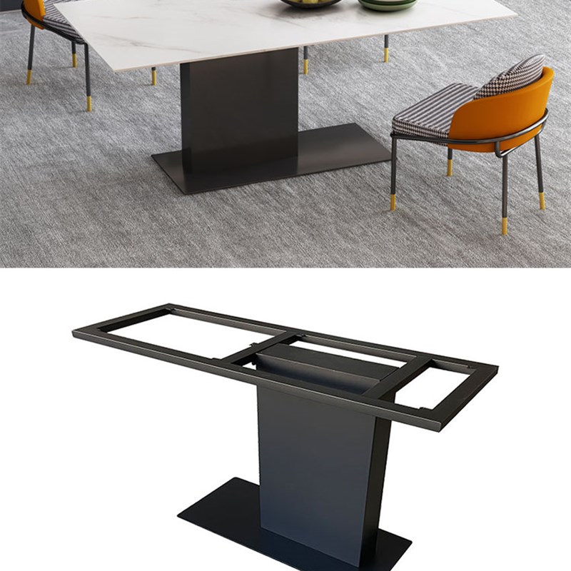 桌腿支架餐桌脚岩板桌架岛台支撑架定制轻奢办公桌子腿铁艺支撑腿