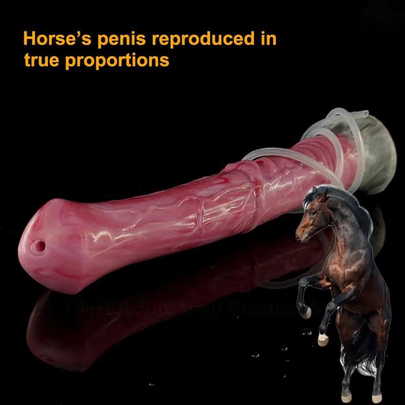 FAAK horse dildo Long anal plug Realistic Ejaculation Squirt
