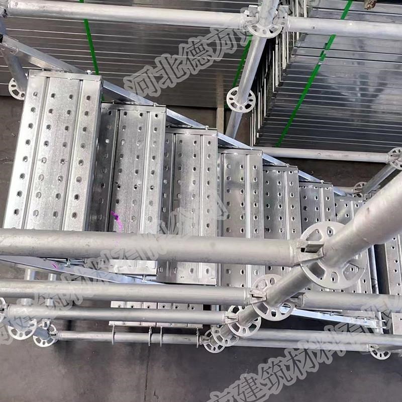 48钢管外架镀锌钢爬梯盘扣脚手架楼梯分体式梯子登高作业安全斜梯