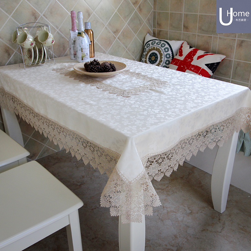 蕾丝桌布长方形餐桌布欧式茶几桌布现代简约床头柜巾盖布餐布拍照
