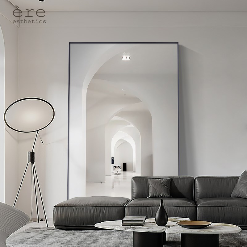 现代极简沙发背景墙落地画高级灰视觉延伸玄关装饰画客厅大幅挂画