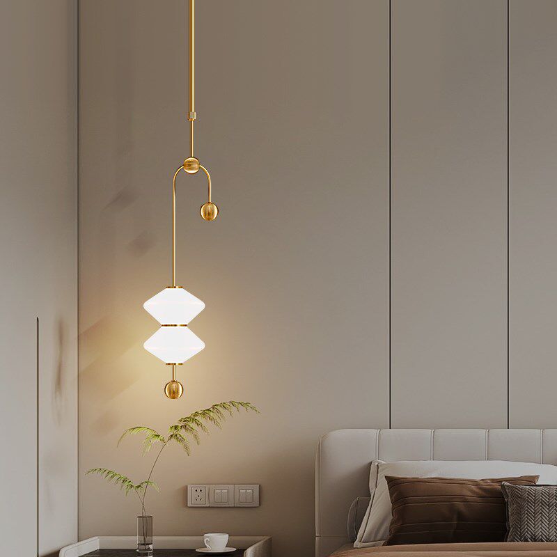 可伸缩式吊灯卧室床头灯极简现代设计师吊线灯客厅背景墙高级感灯,家装灯饰光源,床头/玄关/吧台/过道吊灯,淘宝优惠券,粉丝福利购,淘宝优惠卷