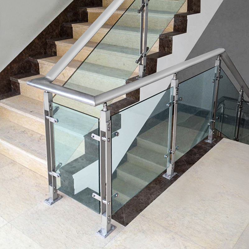 玻璃楼梯扶手护栏室内家用简约不锈钢扶手栏杆别墅阳台护栏自装