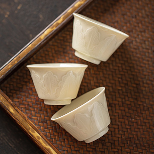 大业有成茶杯女陶瓷小号品茗杯单杯功夫茶具普洱杯岩茶主人杯定制