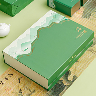 通用茶叶礼盒装空盒明前龙井茶叶包装盒空礼盒春绿茶铁罐包装定制