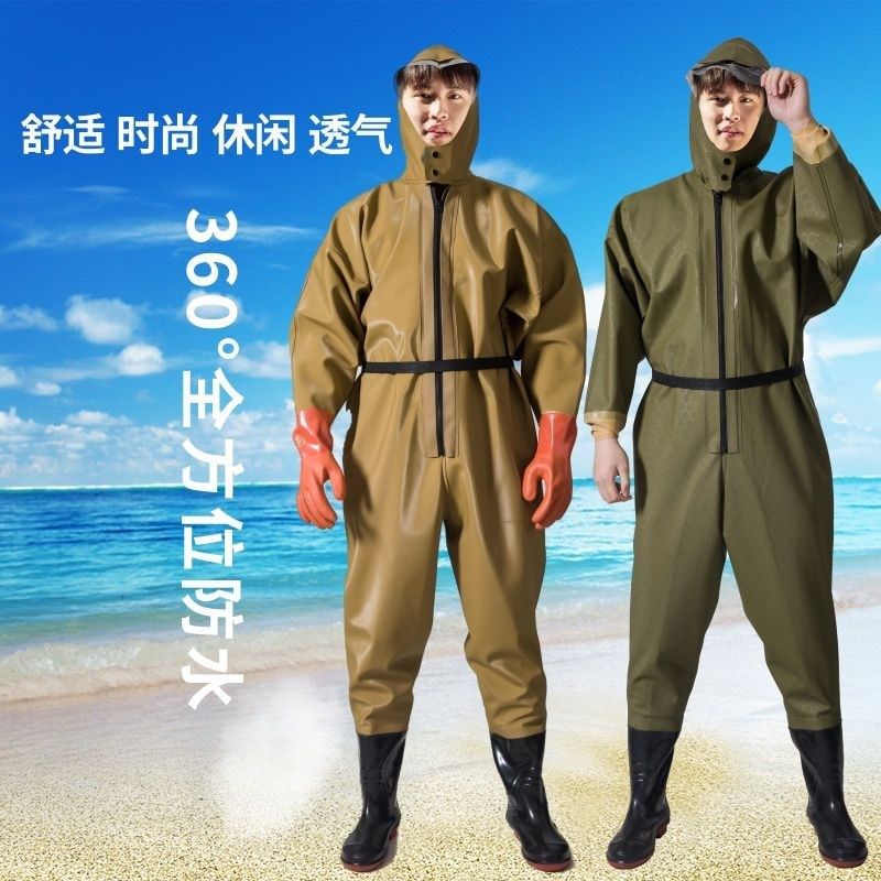 全身下水裤加厚捕鱼雨裤防水衣裤抓鱼连体下水服挖藕服半身水叉裤,户外/登山/野营/旅行用品,钓鱼服,淘宝优惠券,粉丝福利购,淘宝优惠卷