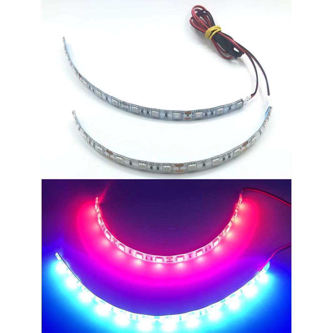 摩托车led灯12V装饰灯氛围灯高亮爆闪灯带红蓝尾灯警示灯改装防水