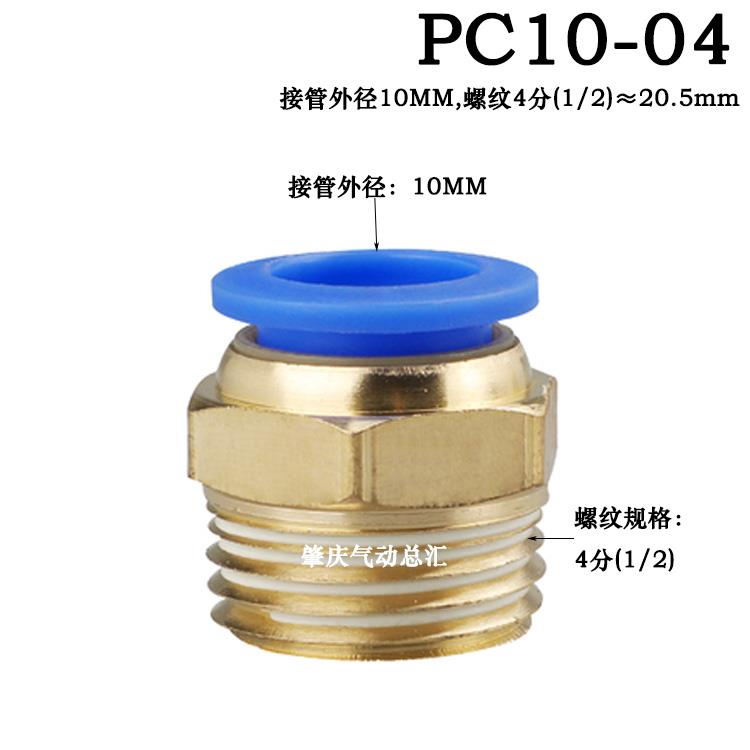 SPC4 6 8 10 12 16-M5 01 02 03 04 06气动快插接头英制螺纹直通