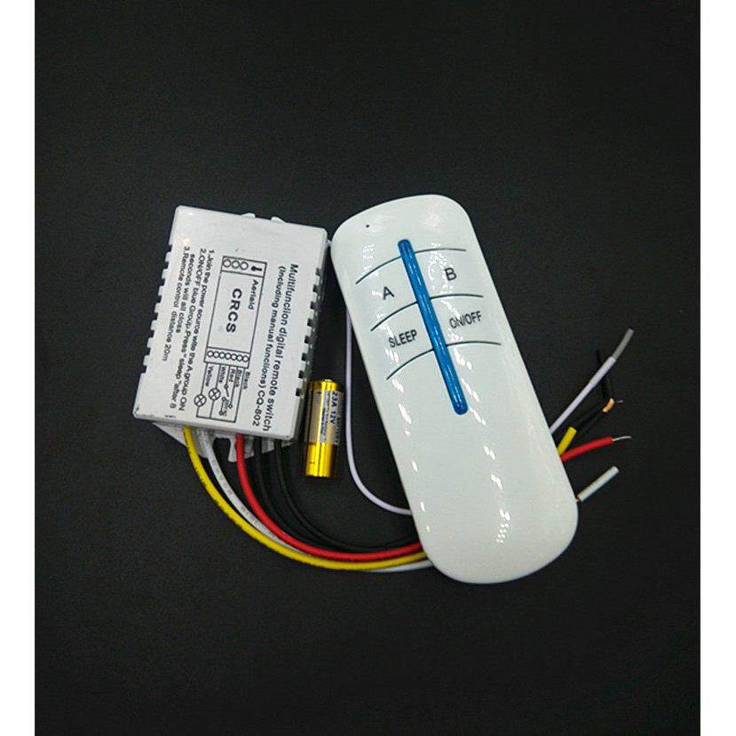 灯具万能无线遥控开关220v二路双控分段控制模块可穿墙两路遥控器