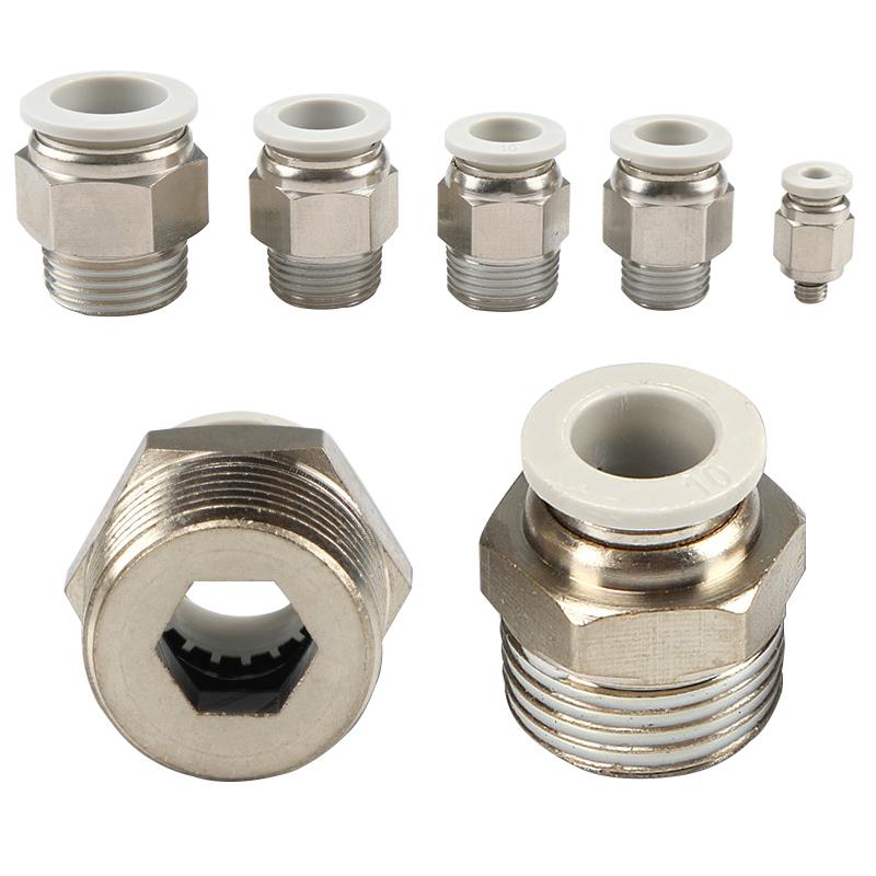 PC8-02 气动白色精品螺纹直通CPC12 8 6 4 10-02 01 03 04 06 M56