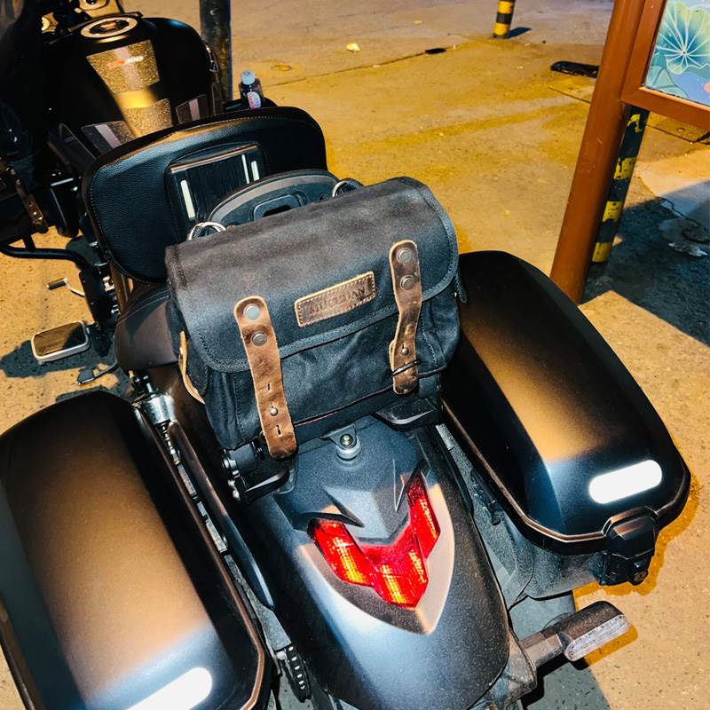 复古摩托车边包小牛电动车挂包车防溅水工具包自行车尾包骑士包