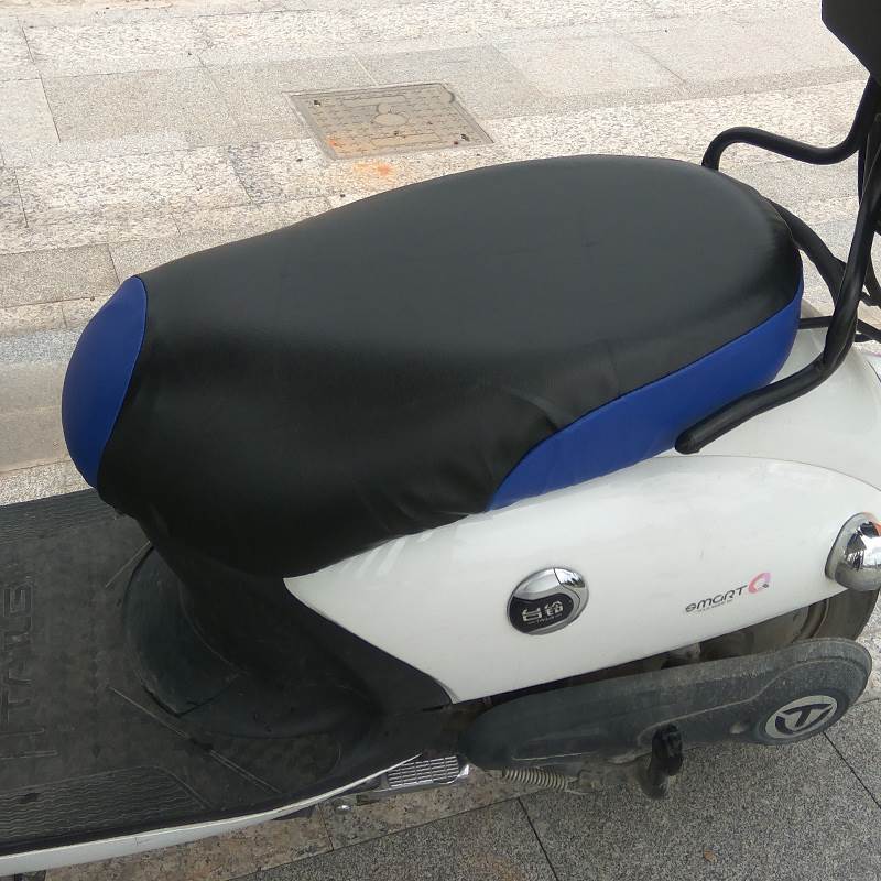 小龟王电动机车坐垫套小龟通用皮革电瓶滑板车防水防晒遮破座套