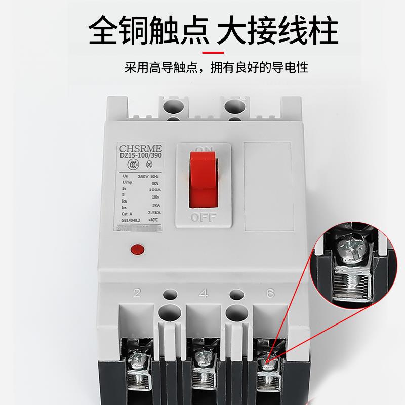 断路器开关DZ15-40A 100A 2901二相空气保护开关质保两年厂家直销