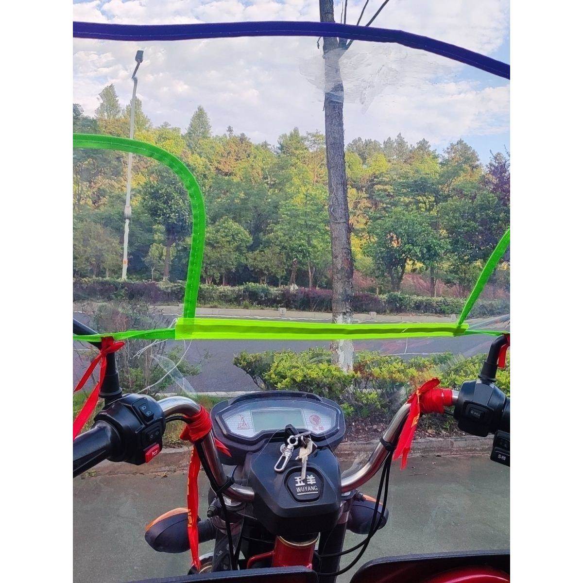 三轮车挡风帘三轮车挡雨板电动车前挡风透明 挡风挡雨摩托车
