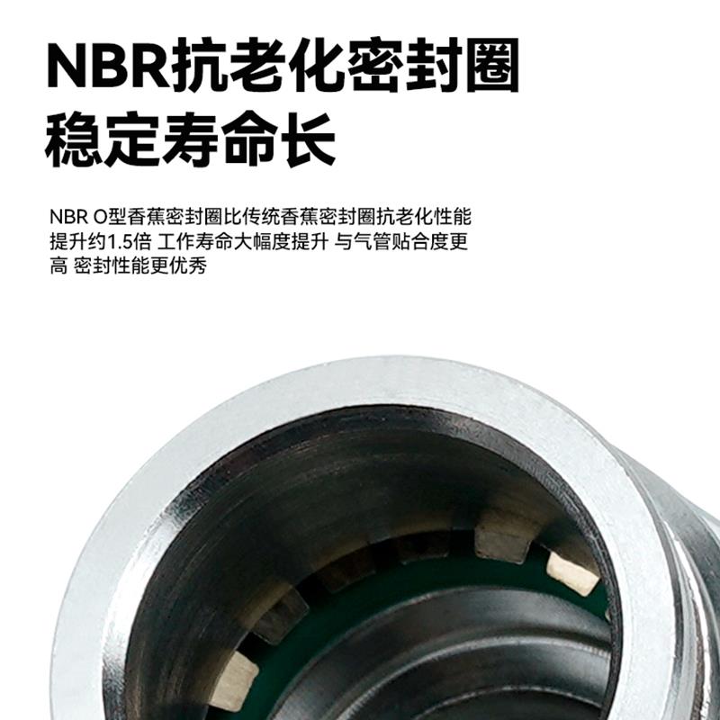 304不锈钢气动快速插直通PCF8-02气管接头内螺纹弯头PLF高温高压