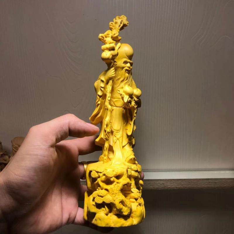 崖柏黄杨木精雕寿星公人物摆件佛像居家送礼祝寿工艺品装饰收藏品