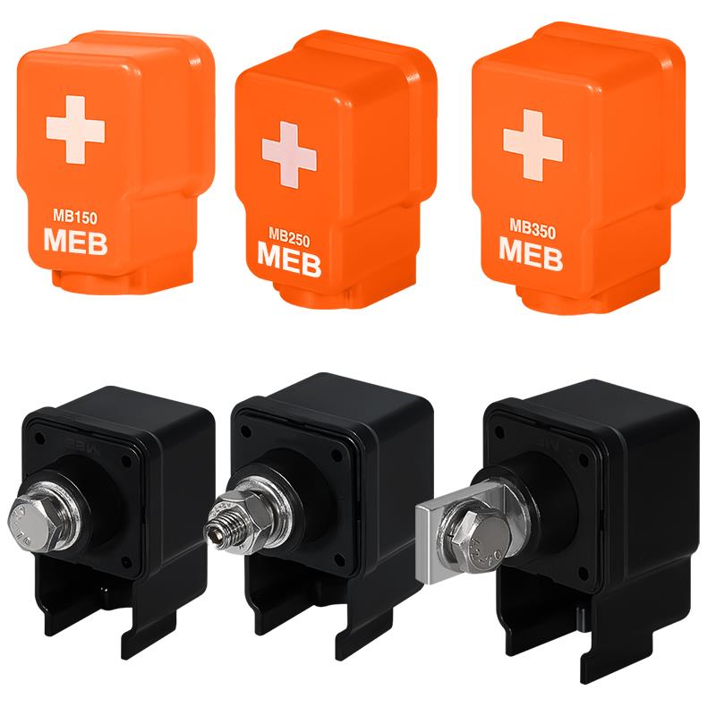 150-350A储能端子铜排螺纹连接穿墙式大电流铜接线柱锂电池连接器