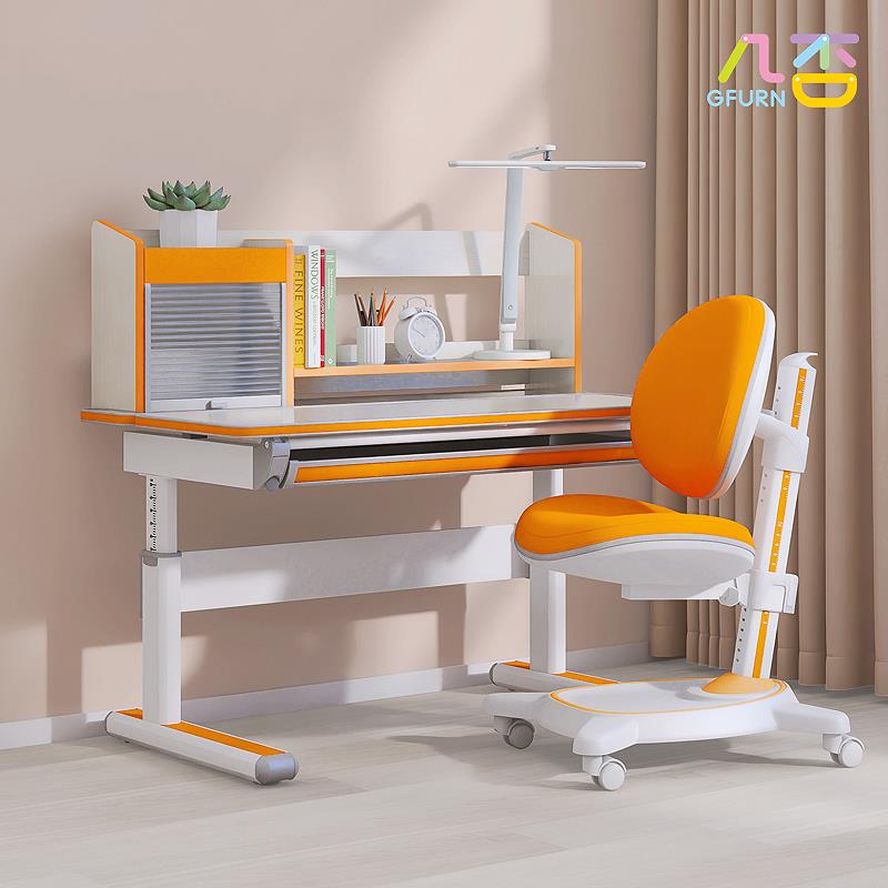 几否儿童学习书桌椅套装前置手摇学生写字桌可升降家用经济书桌