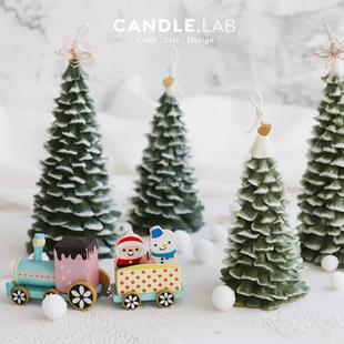 立体圣诞节圣诞树DIY香薰石膏蜡烛扩香手工硅胶模具 CANDLE.LAB