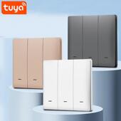 Tuya涂鸦智能zigbee翘板开关单火线86型手机远程定时语音双控控制