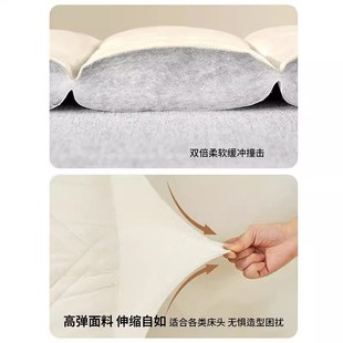 床头软包夹棉奶油风靠背木床皮床头罩全包加厚 床头套罩2024新款
