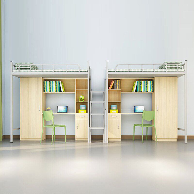 双层床公寓木床学生员工宿舍上下铺铁床多功能衣柜书架组合双人床,商业/办公家具,学校双层床/宿舍床,淘宝优惠券,粉丝福利购,淘宝优惠卷