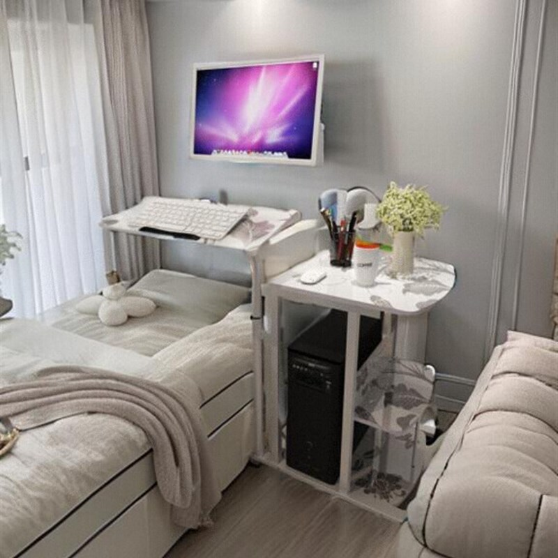 爆款懒人电脑桌悬挂台式家用桌床边桌可折叠升降移动桌笔记本床桌