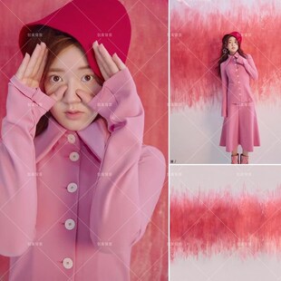 商拍红色纹理油画拍照背景布油画肌理粉色拍照背景纸影楼油画背景