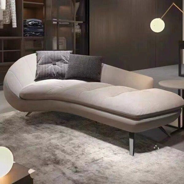 北欧轻奢贵妃椅沙发小户型懒人躺椅客厅布艺美人榻简约现代太妃椅