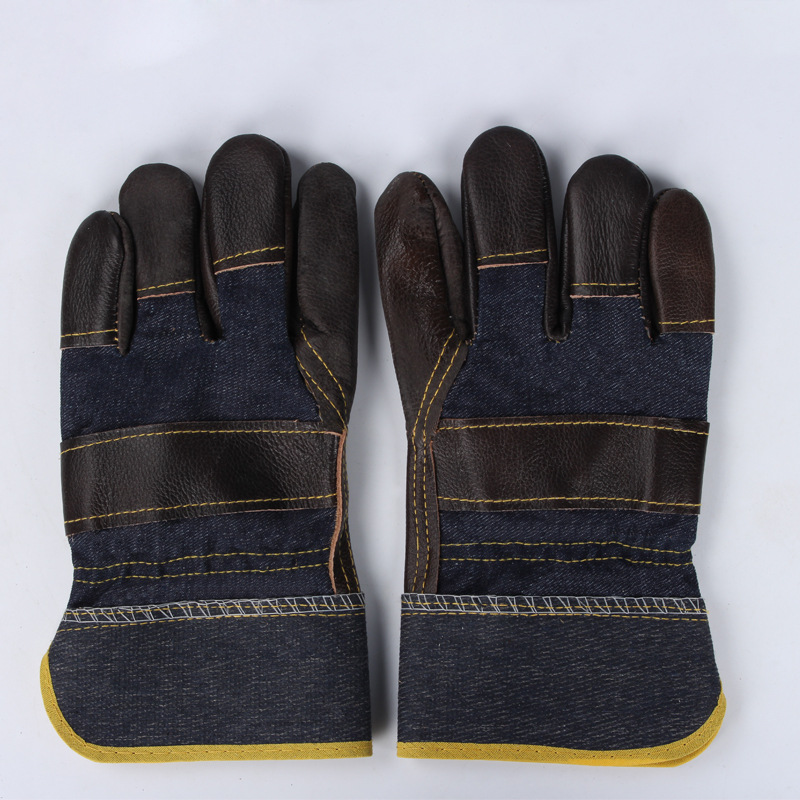 厂家直销 头层牛皮电焊工手套焊接耐高温氩弧焊皮革防护劳保用品