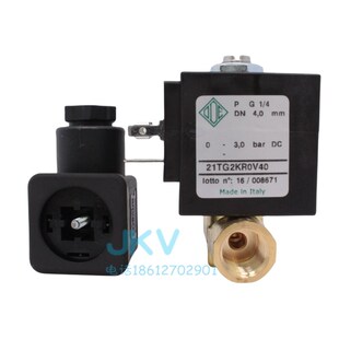 21TG2KR0V40电磁阀黄铜丝扣两通DN8意大利ODE进口现货AC220V 12v