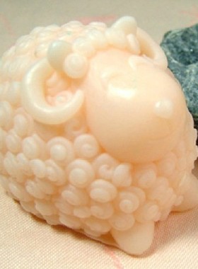 AS119绵羊肥皂模具/手工皂模具/蜡烛模/硅胶皂模/3D香薰摆件模