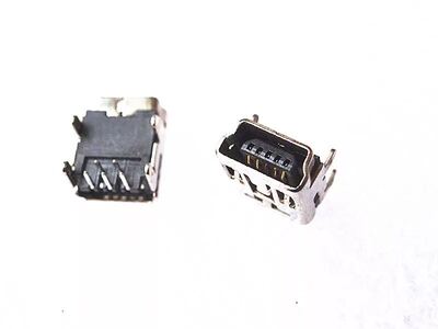 沉板式USB MINI4脚全贴母座 迷你5P接口 miniusbMP3数据充电插座