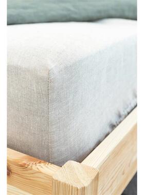 夏季纯色亚麻床笠三件套加高大尺寸双人床床罩单件全包床单可定制