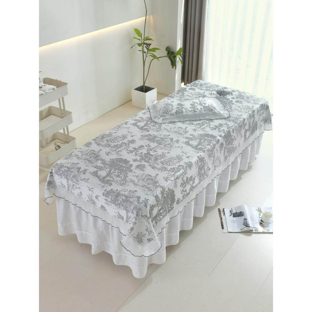 采购产品新的冰丝绸提花垫美容沙龙，身体按摩和按摩，夏季可洗的