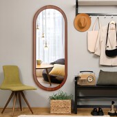 中古镜子家用贴墙法式 复古全身镜穿衣镜卧室入户壁挂椭圆形试衣镜