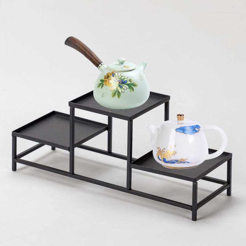 中式铁艺茶棚紫砂茶壶收纳架展示茶道茶杯架陈列架餐具甜点茶具店,餐饮具,茶道/零配,淘宝优惠券,粉丝福利购,淘宝优惠卷