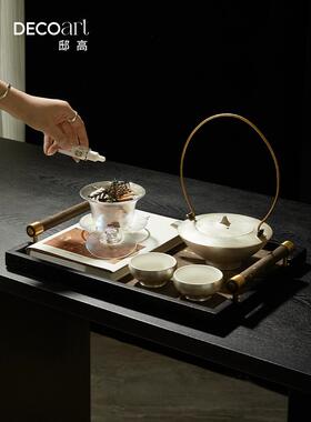 新中国风茶空间家具布局茶具装饰茶室氛围布局高端软装设计