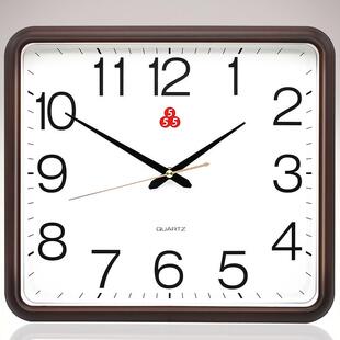上海三五牌钟表挂钟客厅2025新款家用时钟挂墙石英钟现代简约方形