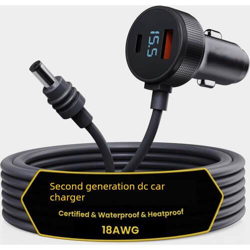 适用于迷你汽车60W充电器到迷你Dc防水头数码显示点烟器Usb-C超级