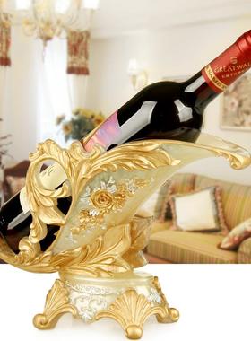 轻奢高级感红酒架摆件高档创意乔迁新居酒柜酒架装饰品客厅家用