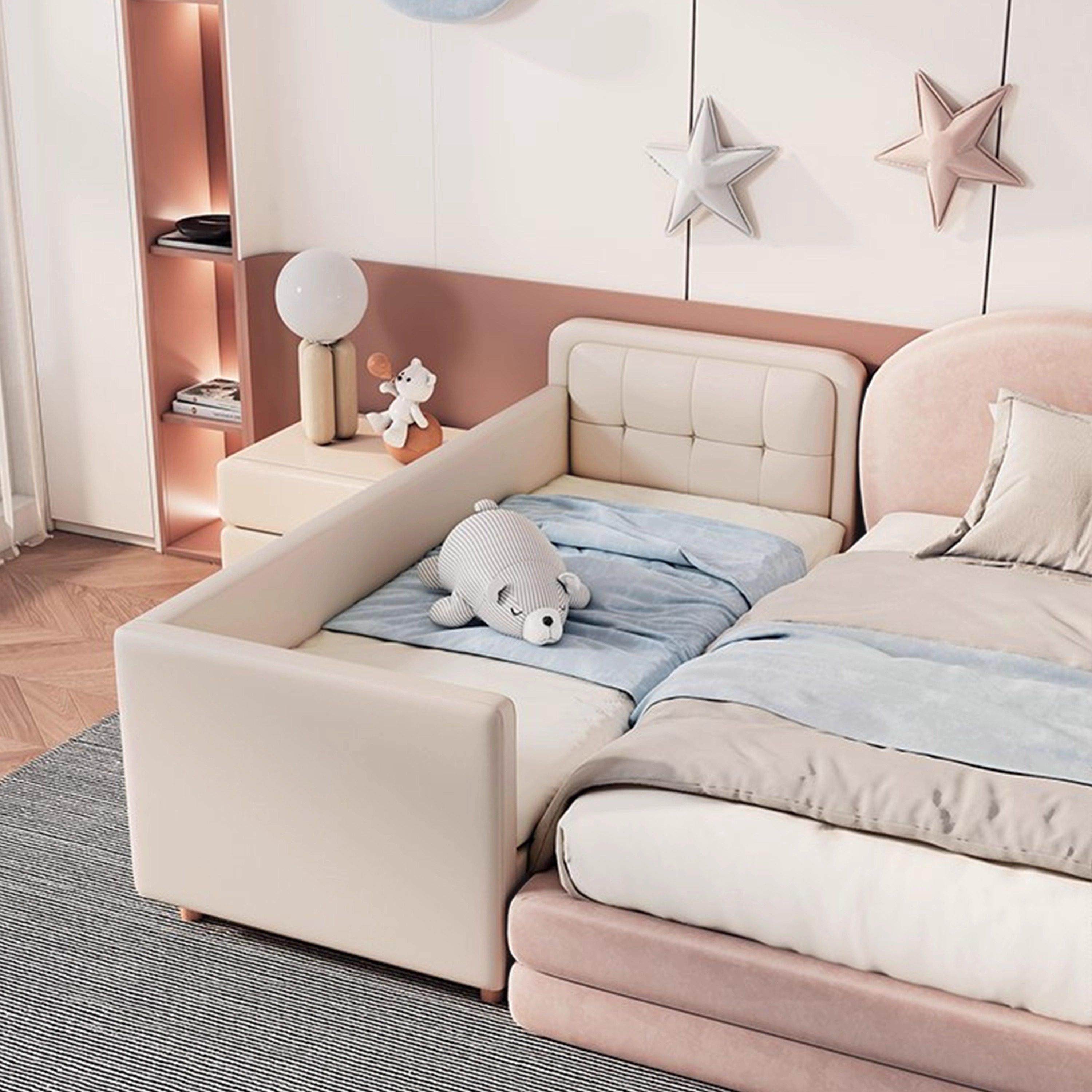 儿童软包拼接床边加宽拼接床大人可睡婴儿床防撞男孩宝宝床边床,住宅家具,儿童拼接床,淘宝优惠券,粉丝福利购,淘宝优惠卷