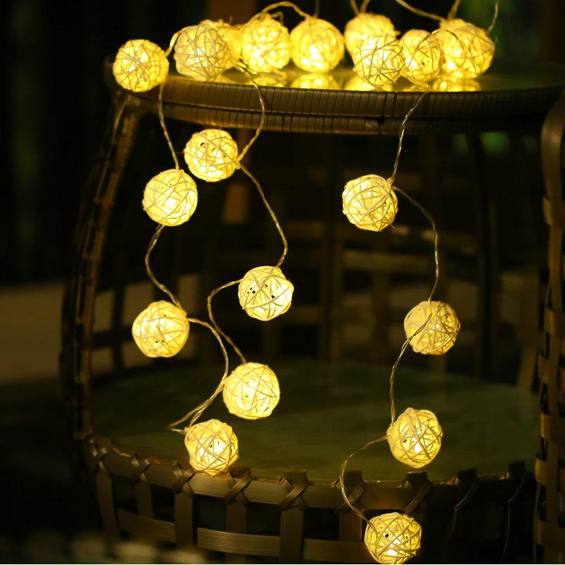 led小彩灯串灯藤球灯串房间阳台挂灯宿舍氛围灯装饰灯串串灯房间