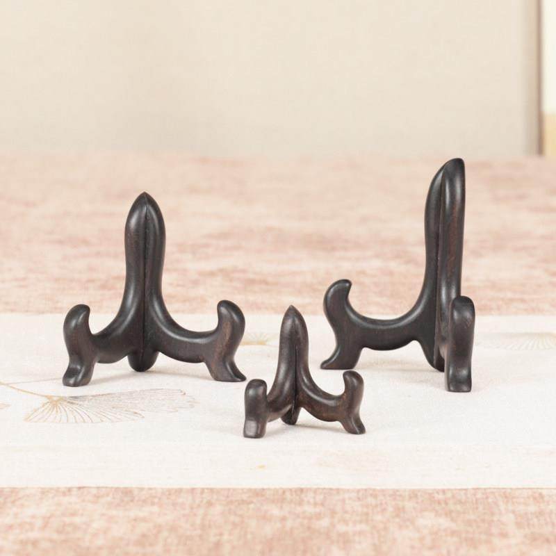 黑檀木紫光檀实木雕刻工艺品摆件底座迷你圆盘子挂盘支架展示架子,家居饰品,木雕,淘宝优惠券,粉丝福利购,淘宝优惠卷